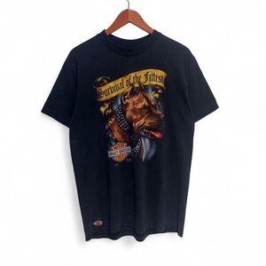 Harley-Davidson Black and Gold Bulldog Tee